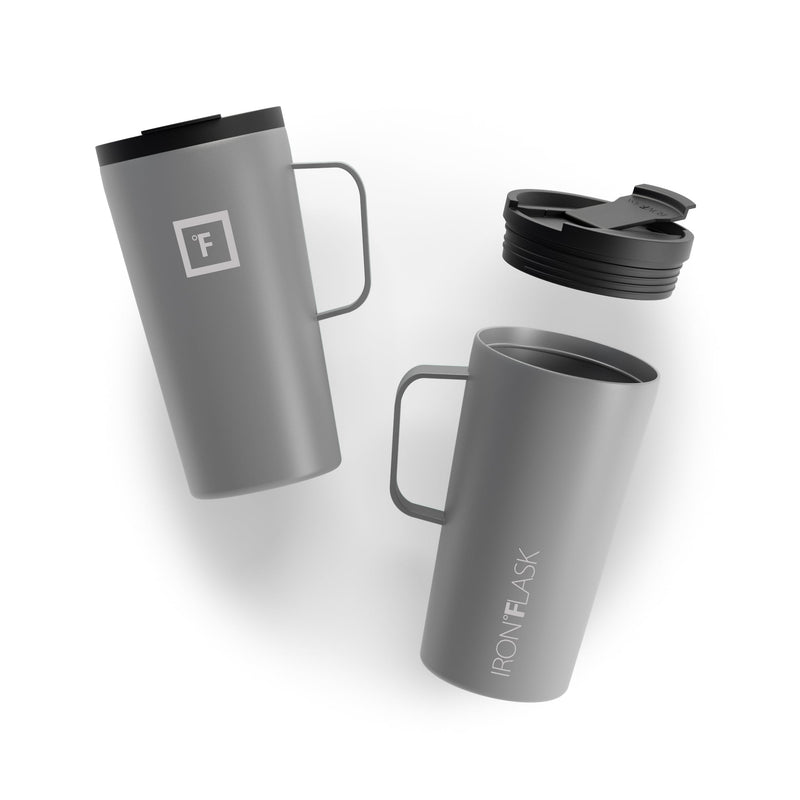Iron Flask 16 Oz Grip Coffee 2.0 Mugs Deep Grey | 634YWFGZV