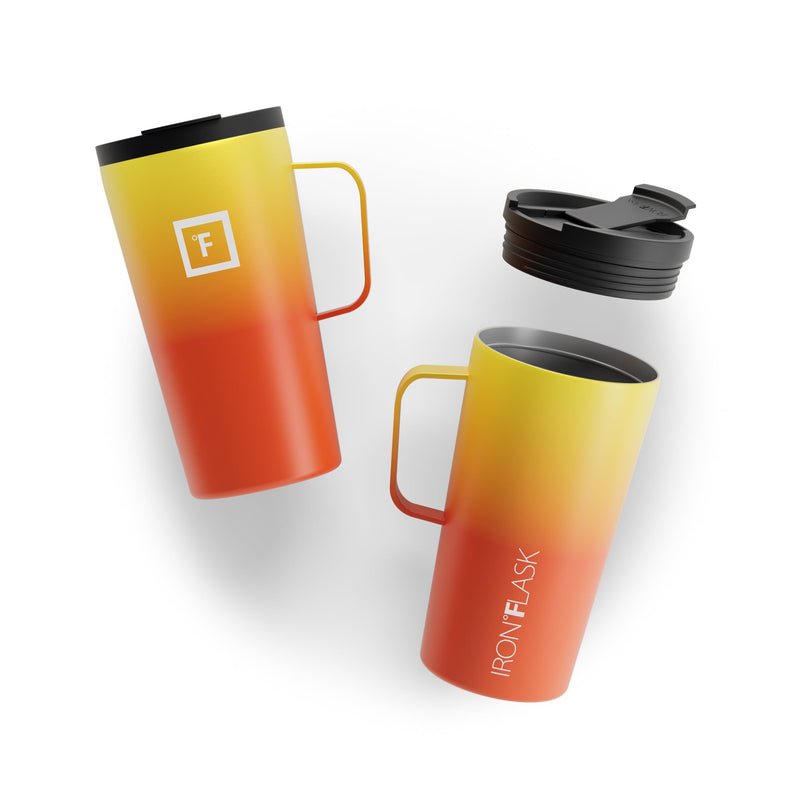 Iron Flask 16 Oz Grip Coffee 2.0 Mugs Fire | 847HXAZWJ
