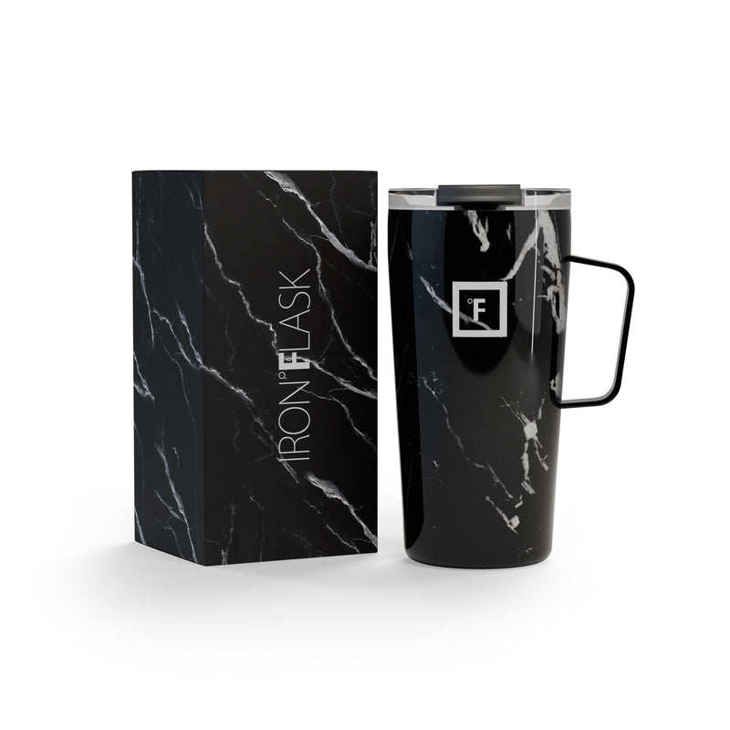 Iron Flask 16 Oz Grip Coffee Mugs Black | 129UFWTVK