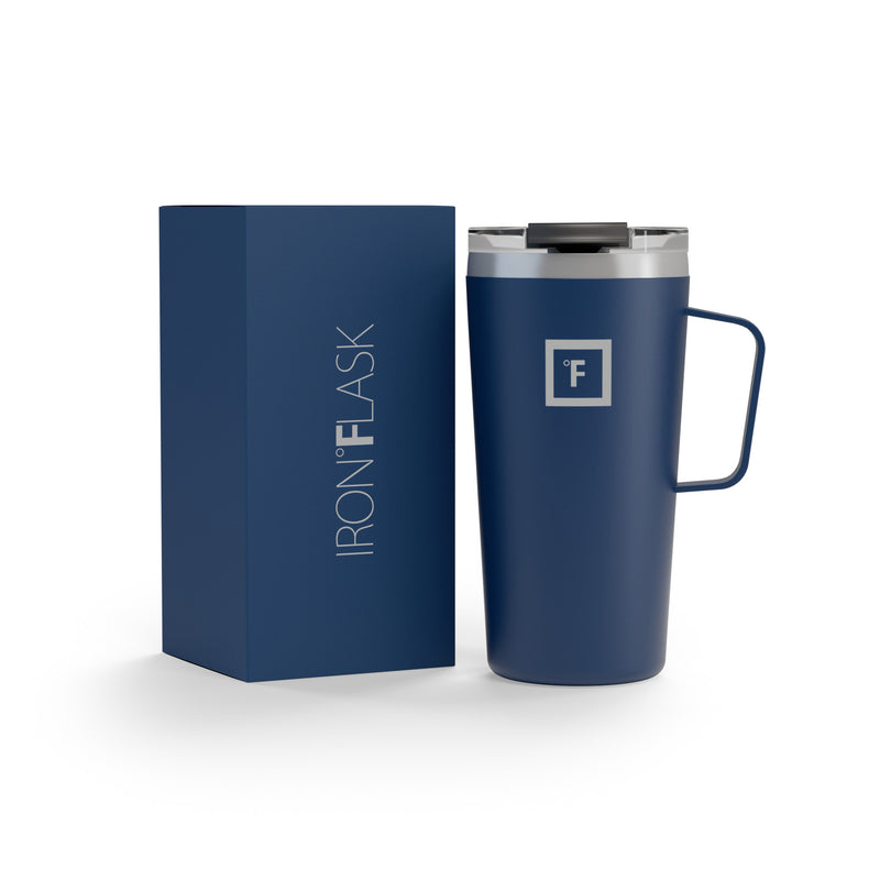 Iron Flask 16 Oz Grip Coffee Mugs Blue | 381ECFXMS
