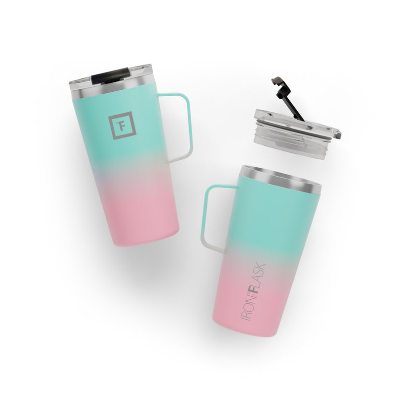 Iron Flask 16 Oz Grip Coffee Mugs Bubble Gum | 190SFCZGU