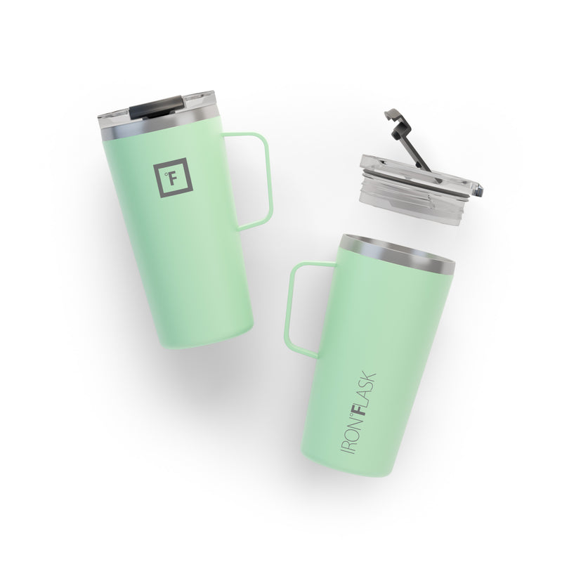 Iron Flask 16 Oz Grip Coffee Mugs Mint | 359GTJSEC