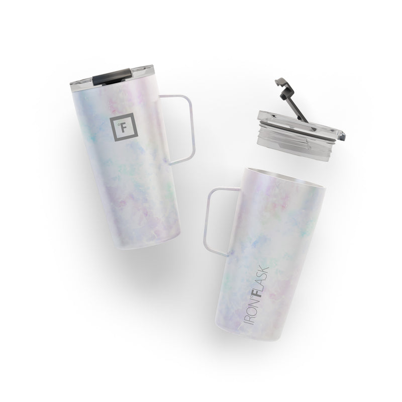 Iron Flask 16 Oz Grip Coffee Mugs Pearl | 417NKHYUF