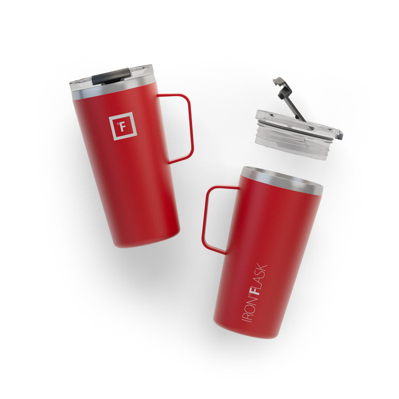 Iron Flask 16 Oz Grip Coffee Mugs Red | 841NVOACP