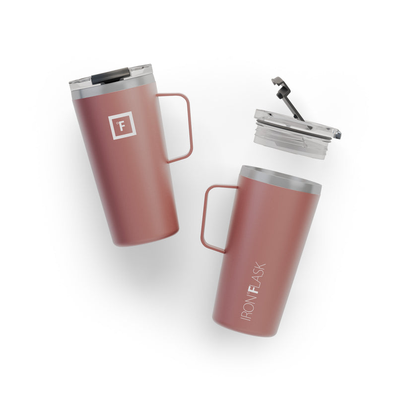Iron Flask 16 Oz Grip Coffee Mugs Rose Gold | 120FBWKQO