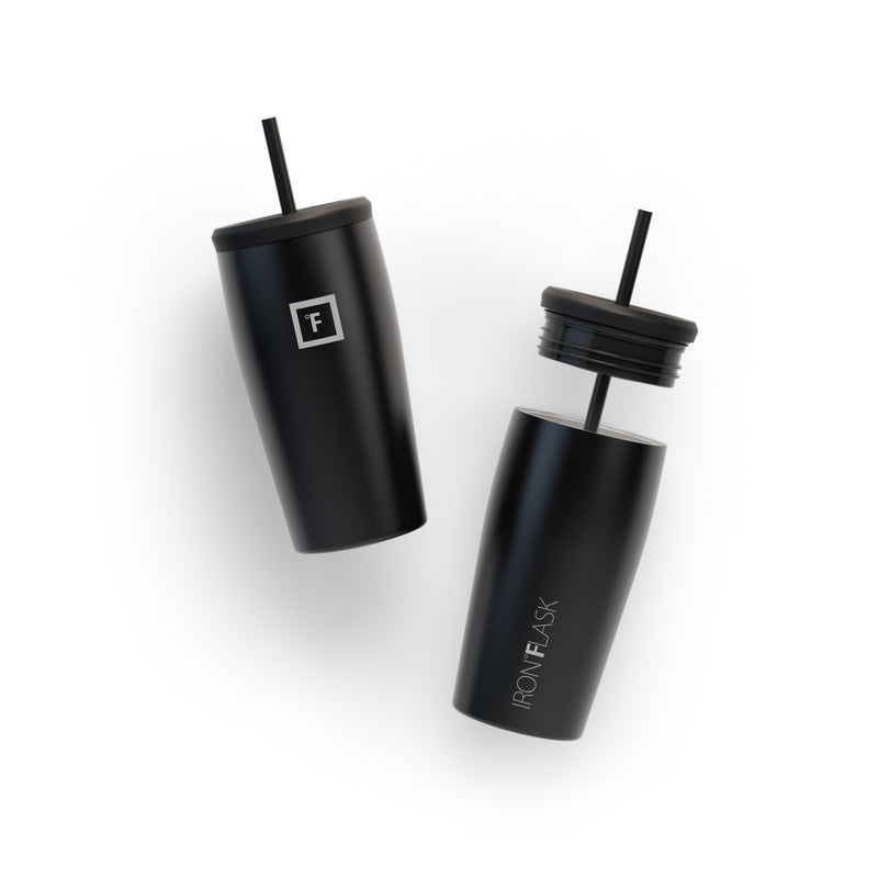Iron Flask 16 Oz Nomad Tumbler Black | 812KEOAFC