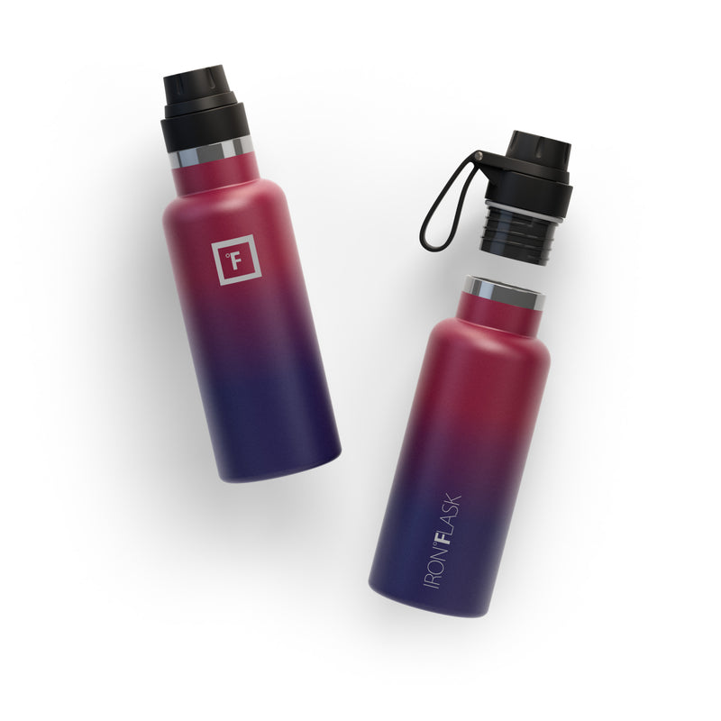 Iron Flask 16 Oz with Spout Lid Narrow Mouth Bottle Dark Multicolor | 392QRLBWG