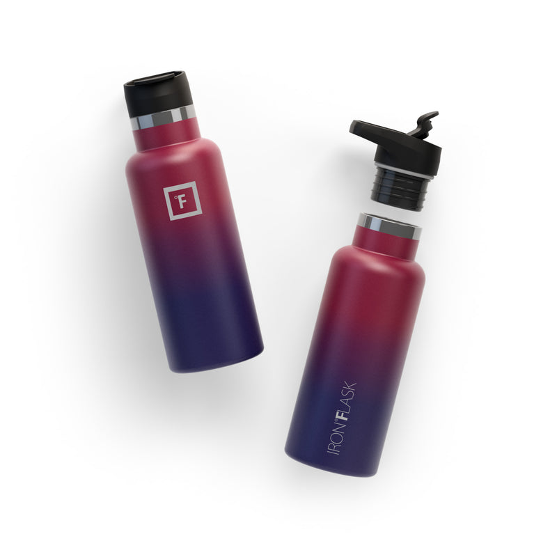 Iron Flask 16 Oz with Spout Lid Narrow Mouth Bottle Dark Multicolor | 392QRLBWG