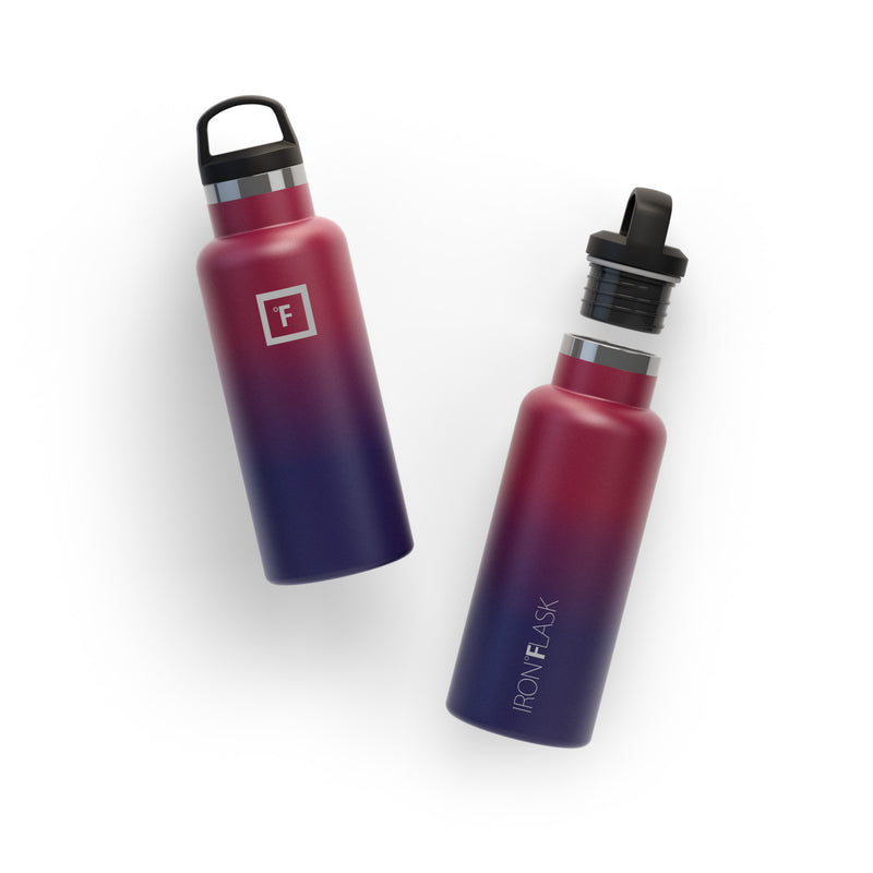 Iron Flask 16 Oz with Spout Lid Narrow Mouth Bottle Dark Multicolor | 392QRLBWG