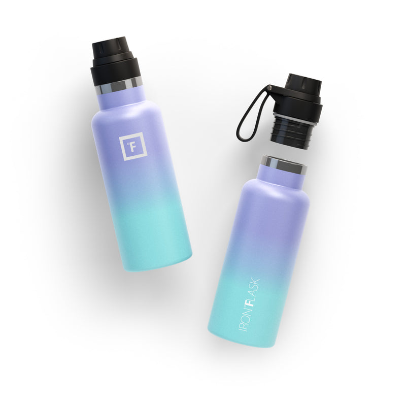 Iron Flask 16 Oz with Spout Lid Narrow Mouth Bottle Cotton Candy | 912QDXISU
