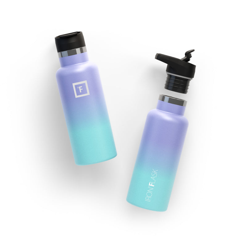 Iron Flask 16 Oz with Spout Lid Narrow Mouth Bottle Cotton Candy | 912QDXISU