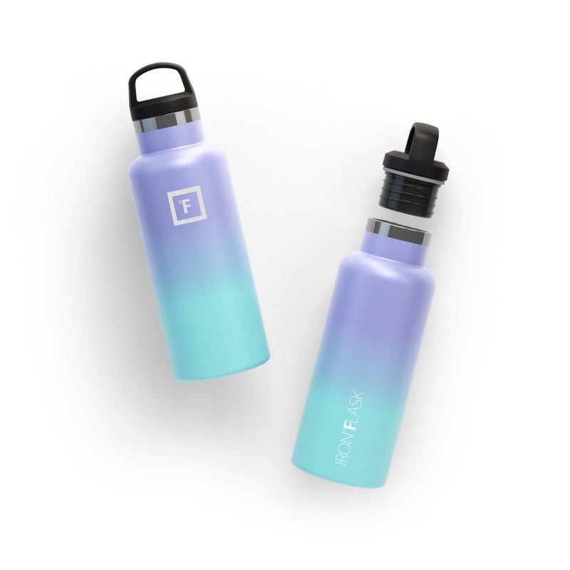 Iron Flask 16 Oz with Spout Lid Narrow Mouth Bottle Cotton Candy | 912QDXISU