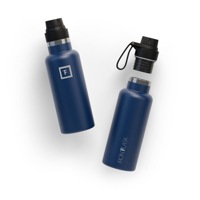 Iron Flask 16 Oz with Spout Lid Narrow Mouth Bottle Blue | 428IYXNOQ