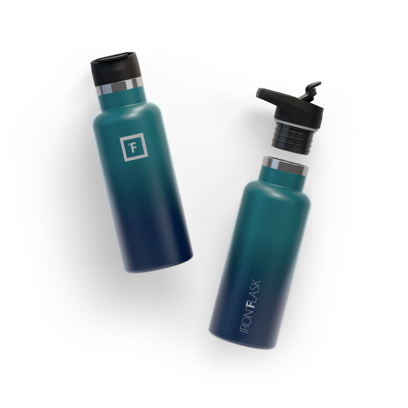 Iron Flask 16 Oz with Spout Lid Narrow Mouth Bottle Dark Night | 812WFAJEQ