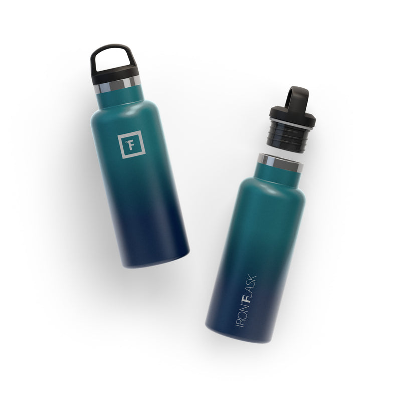 Iron Flask 16 Oz with Spout Lid Narrow Mouth Bottle Dark Night | 812WFAJEQ