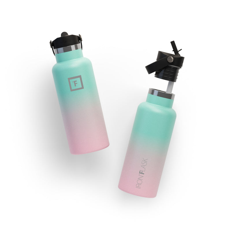 Iron Flask 16 Oz with Straw Lid Narrow Mouth Bottle Bubble Gum | 492XPTGLK