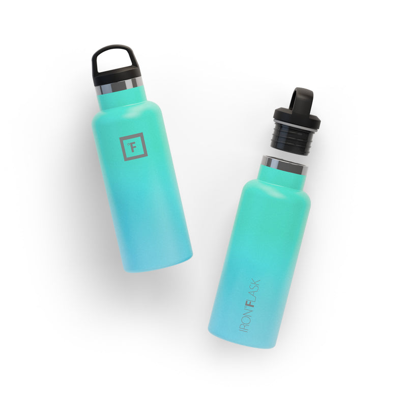 Iron Flask 16 Oz with Straw Lid Narrow Mouth Bottle Blue | 195VPCFHO