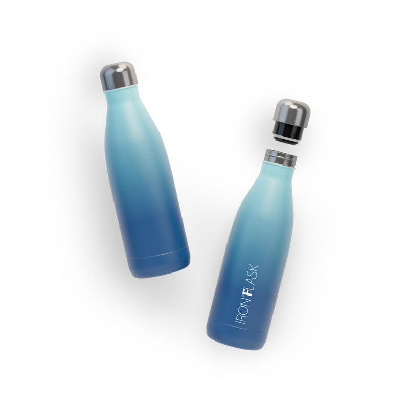 Iron Flask 17 Oz Retro Water Bottle Blue | 584AHTQWO
