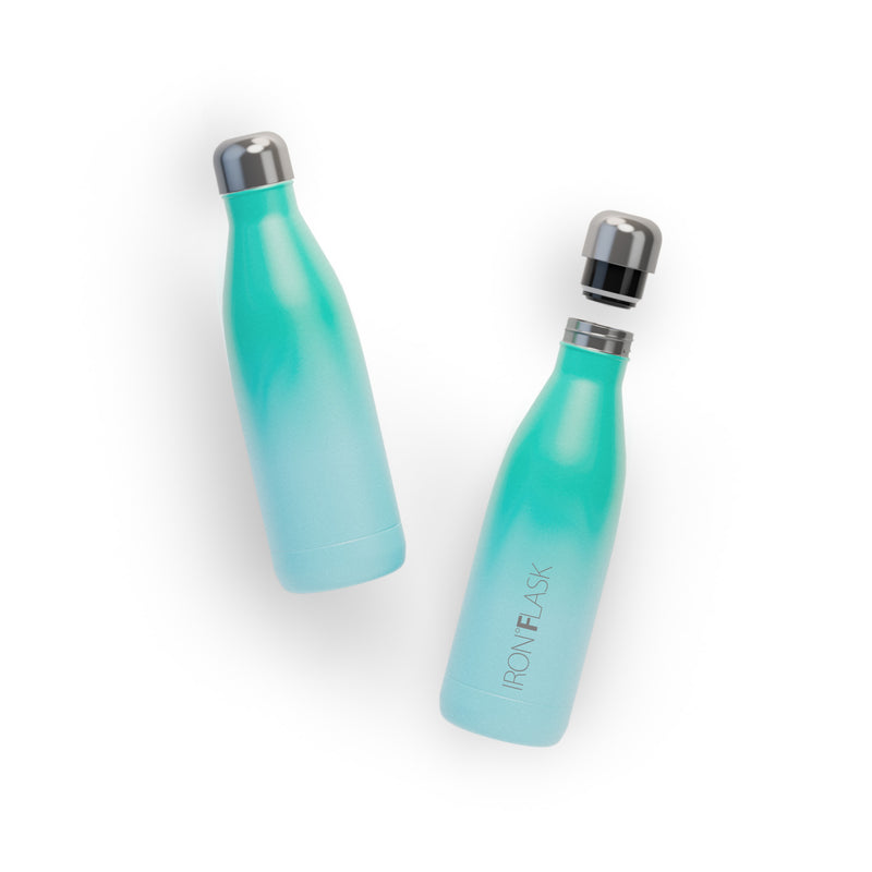 Iron Flask 17 Oz Retro Water Bottle Blue | 826UXNDMA