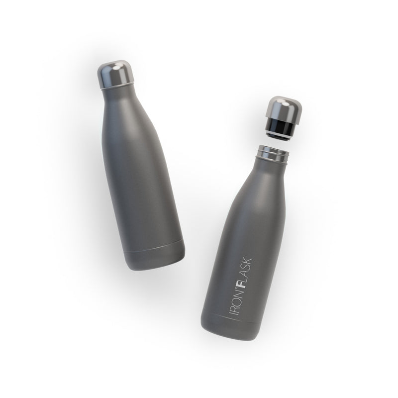 Iron Flask 17 Oz Retro Water Bottle Deep Grey | 615TYNDQI
