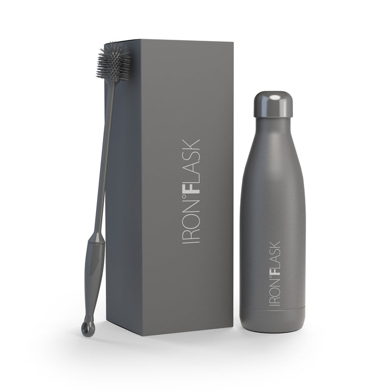 Iron Flask 17 Oz Retro Water Bottle Deep Grey | 615TYNDQI