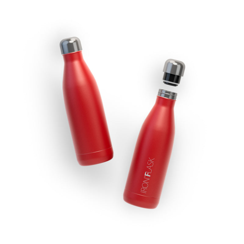 Iron Flask 17 Oz Retro Water Bottle Red | 123CJNWFH