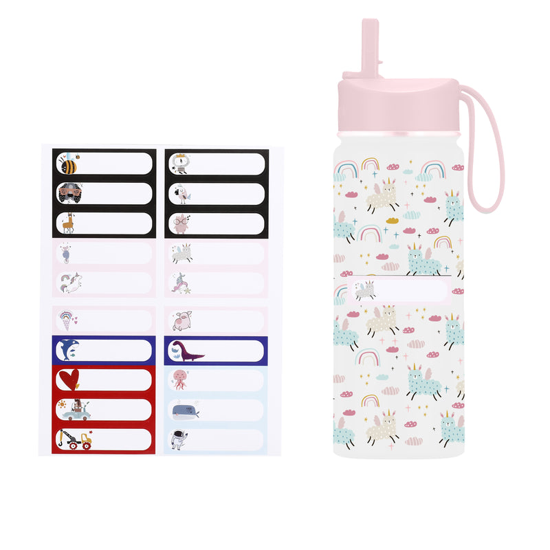 Iron Flask 18 Oz Kids Water Bottle Llama Rainbows | 750GNYPWD