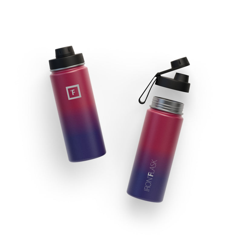Iron Flask 18 Oz with Spout Lid Wide Mouth Bottle Dark Multicolor | 185RUCBJL