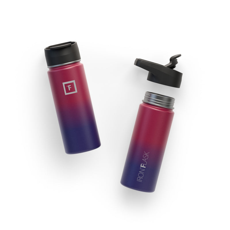 Iron Flask 18 Oz with Spout Lid Wide Mouth Bottle Dark Multicolor | 185RUCBJL