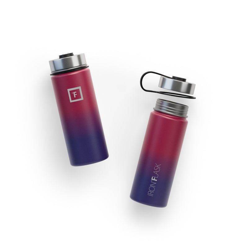 Iron Flask 18 Oz with Spout Lid Wide Mouth Bottle Dark Multicolor | 185RUCBJL