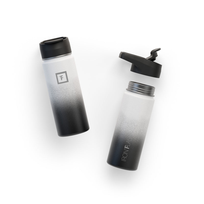 Iron Flask 18 Oz with Spout Lid Wide Mouth Bottle Day & Night | 823YJATFH