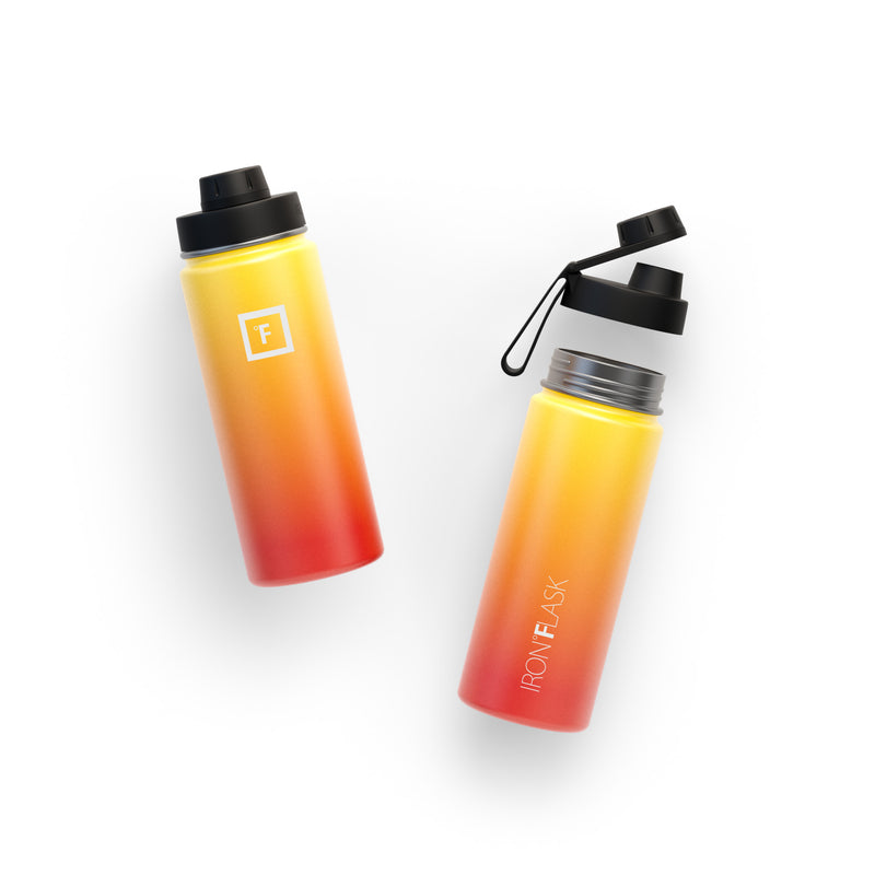 Iron Flask 18 Oz with Spout Lid Wide Mouth Bottle Fire | 320LTSDXB