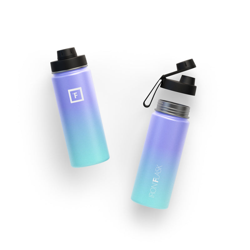 Iron Flask 18 Oz with Spout Lid Wide Mouth Bottle Cotton Candy | 075GMXCSK
