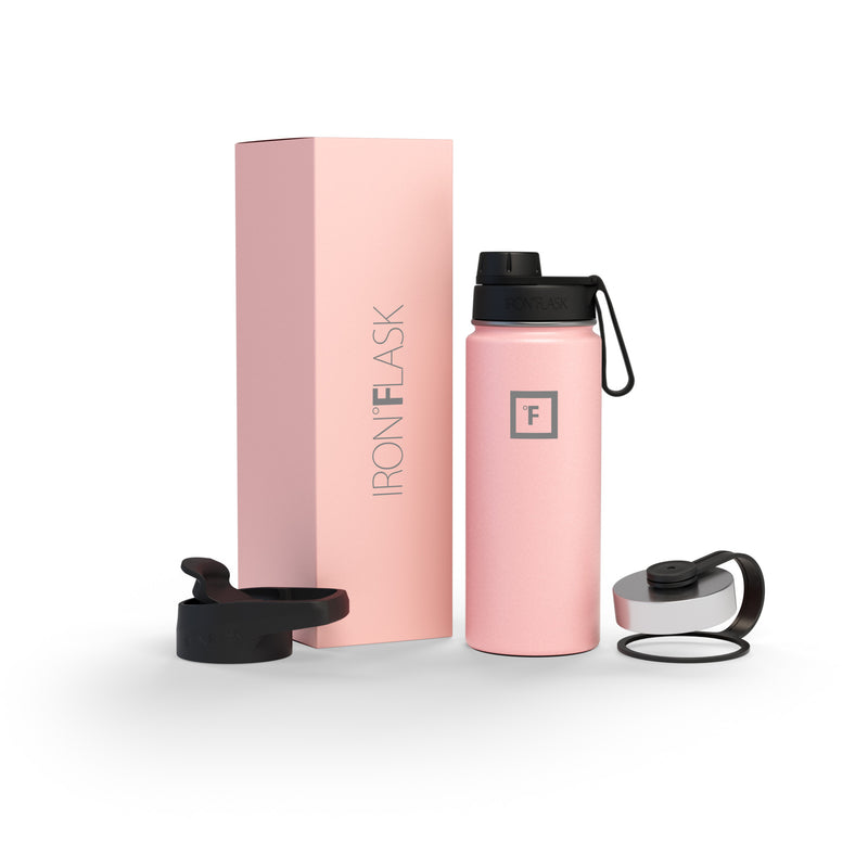 Iron Flask 18 Oz with Spout Lid Wide Mouth Bottle Rose | 892JQLYRO