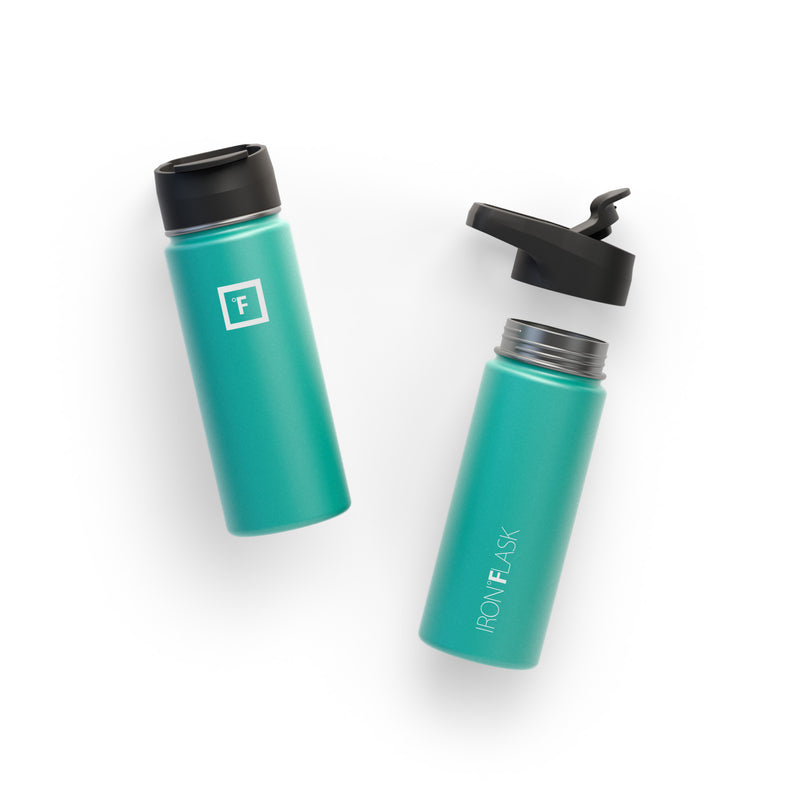 Iron Flask 18 Oz with Straw Lid Wide Mouth Bottle Turquoise | 208VZEKLQ