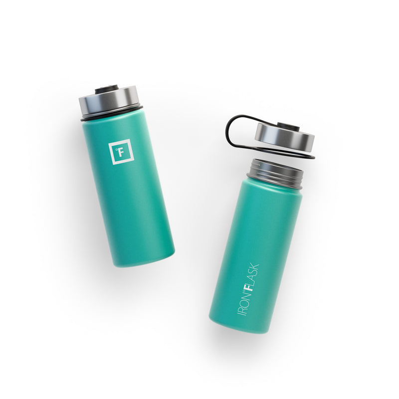 Iron Flask 18 Oz with Straw Lid Wide Mouth Bottle Turquoise | 208VZEKLQ
