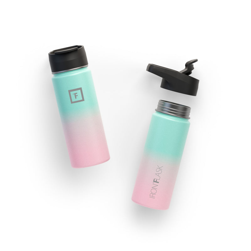Iron Flask 18 Oz with Straw Lid Wide Mouth Bottle Bubble Gum | 372WTDIYA