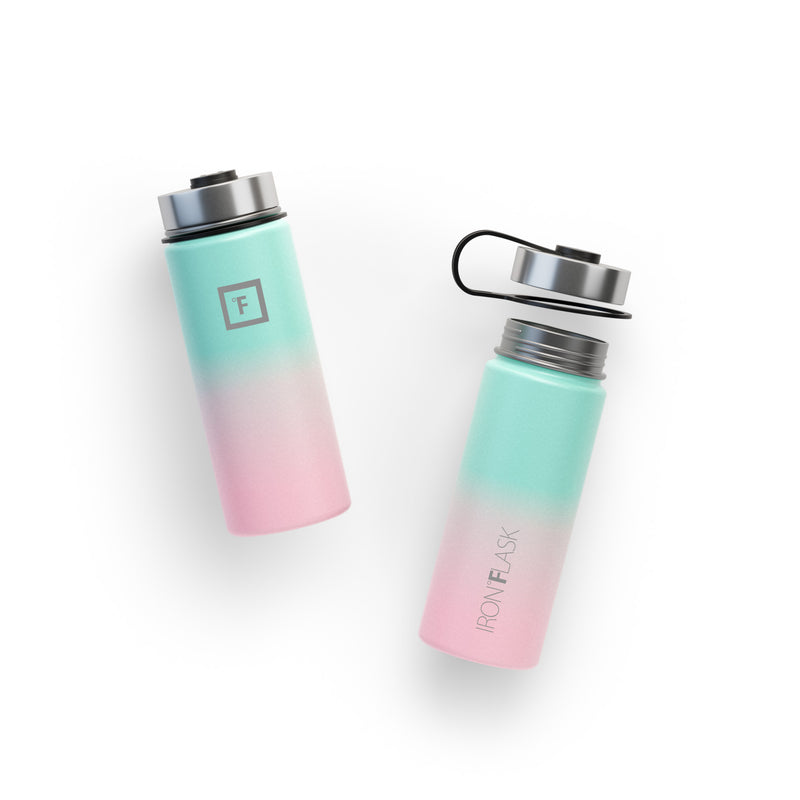 Iron Flask 18 Oz with Straw Lid Wide Mouth Bottle Bubble Gum | 372WTDIYA