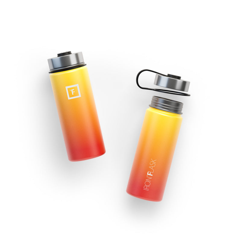 Iron Flask 18 Oz with Straw Lid Wide Mouth Bottle Fire | 934PLQVBE