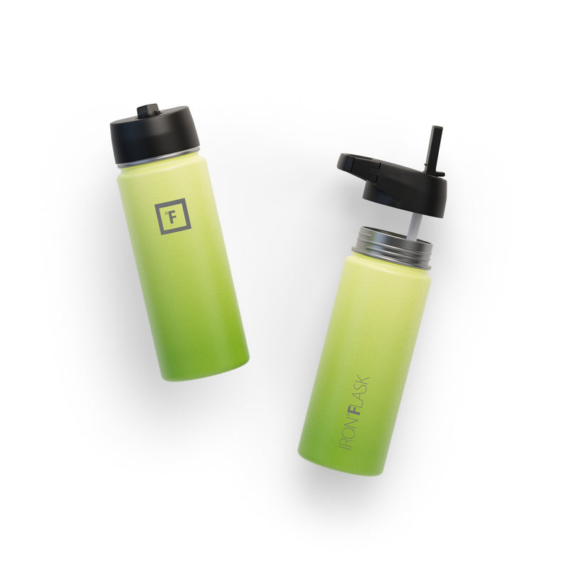 Iron Flask 18 Oz with Straw Lid Wide Mouth Bottle Light Green | 917ZEFVJM
