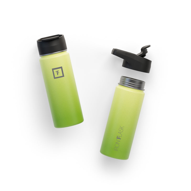 Iron Flask 18 Oz with Straw Lid Wide Mouth Bottle Light Green | 917ZEFVJM