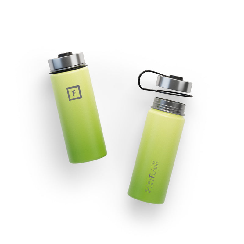 Iron Flask 18 Oz with Straw Lid Wide Mouth Bottle Light Green | 917ZEFVJM