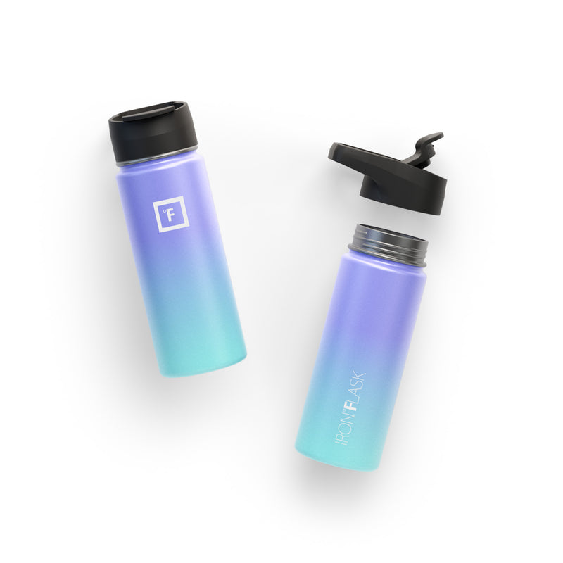 Iron Flask 18 Oz with Straw Lid Wide Mouth Bottle Cotton Candy | 591UHWEMS