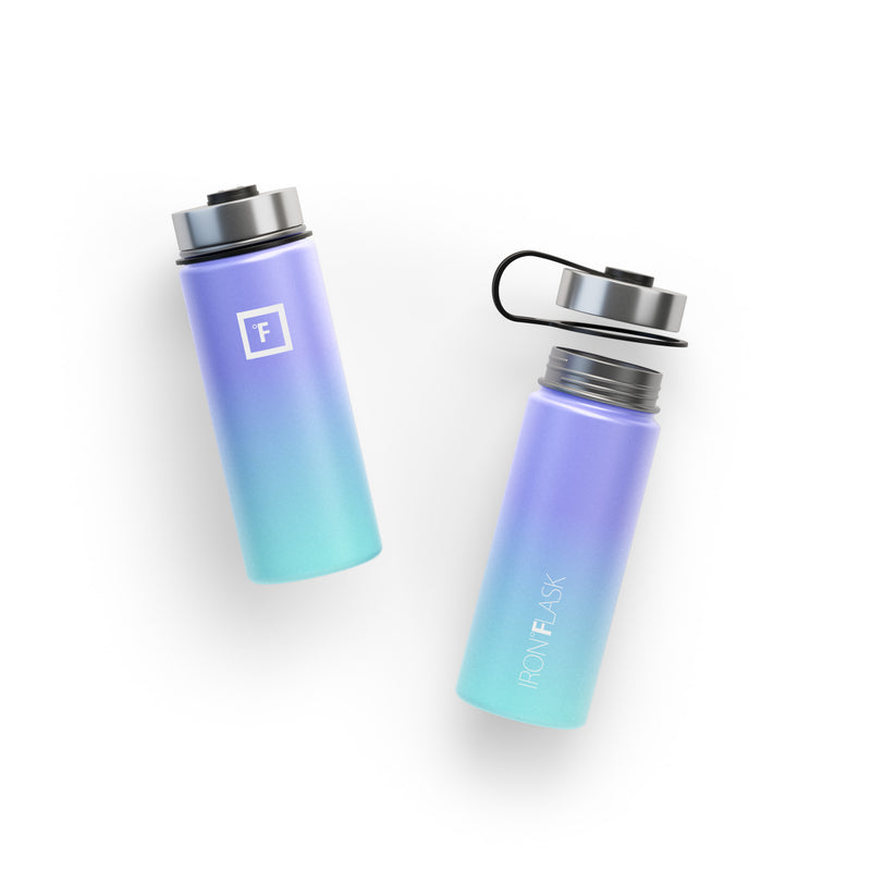 Iron Flask 18 Oz with Straw Lid Wide Mouth Bottle Cotton Candy | 591UHWEMS