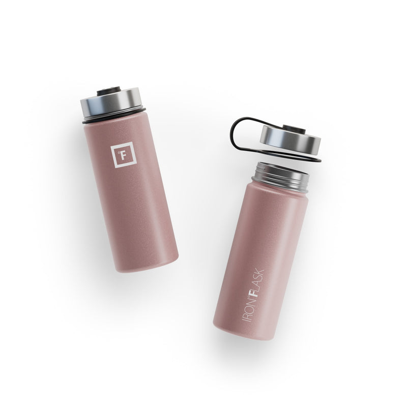 Iron Flask 18 Oz with Straw Lid Wide Mouth Bottle Rose Gold | 829FJYUQX