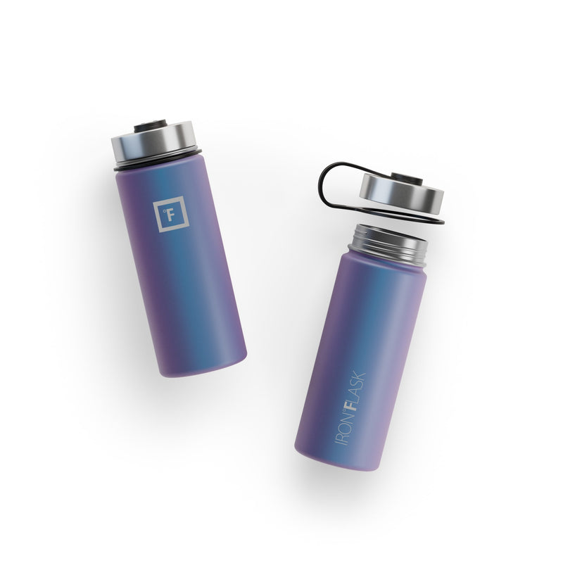 Iron Flask 18 Oz with Straw Lid Wide Mouth Bottle Aurora | 796RYUADI