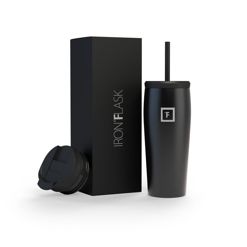 Iron Flask 20 Oz Nomad Tumbler Black | 945EZLKUH