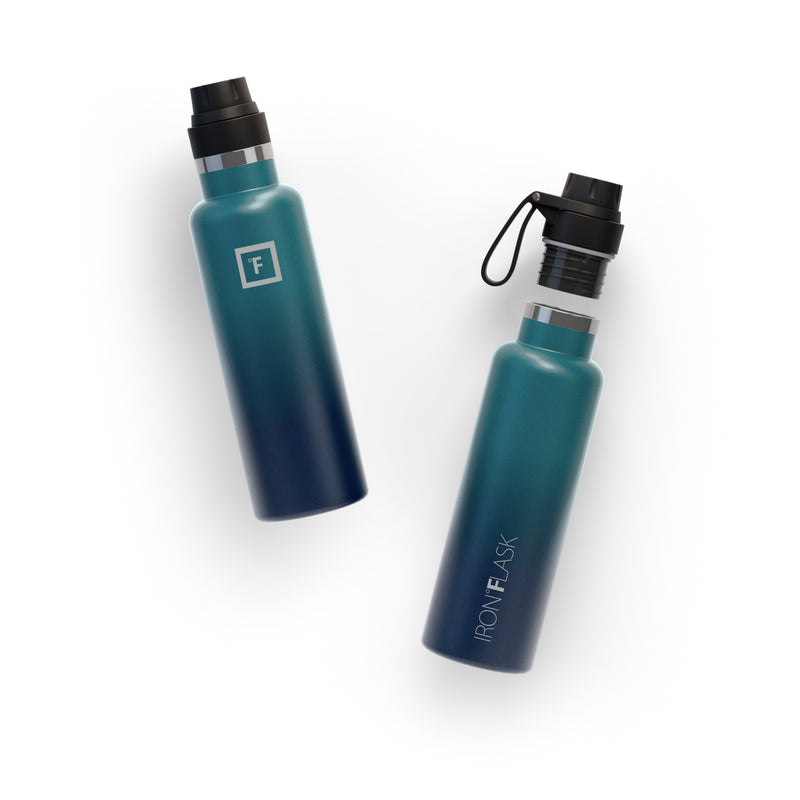 Iron Flask 20 Oz with Spout Lid Narrow Mouth Bottle Dark Night | 596IYBNPF