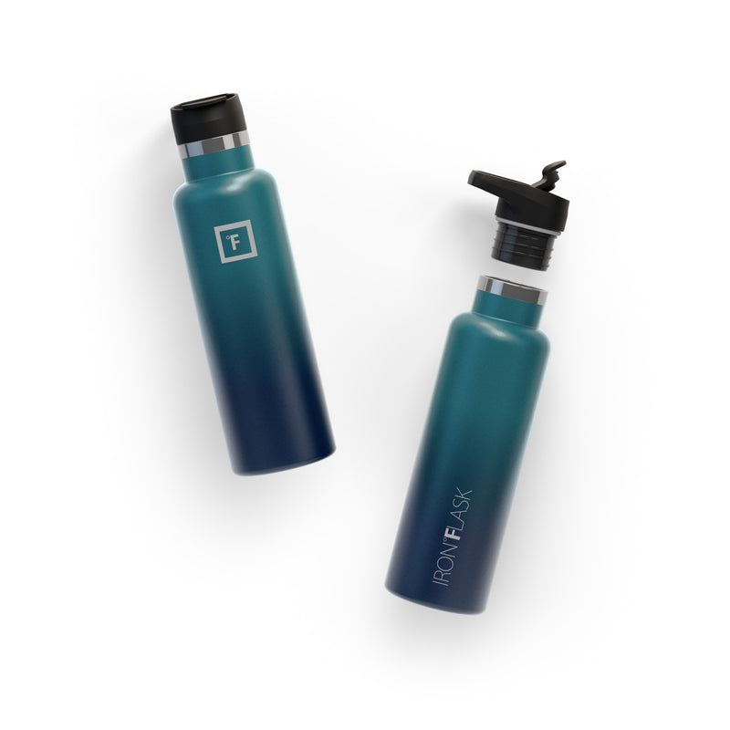 Iron Flask 20 Oz with Spout Lid Narrow Mouth Bottle Dark Night | 596IYBNPF