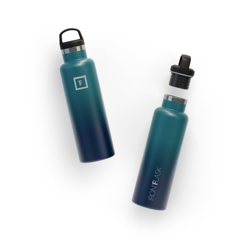 Iron Flask 20 Oz with Spout Lid Narrow Mouth Bottle Dark Night | 596IYBNPF